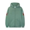 Applique Zip-Thru Hood, Sage