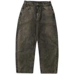 Butter Goods Wide Cut Denim Jeans Acid Washed Brown