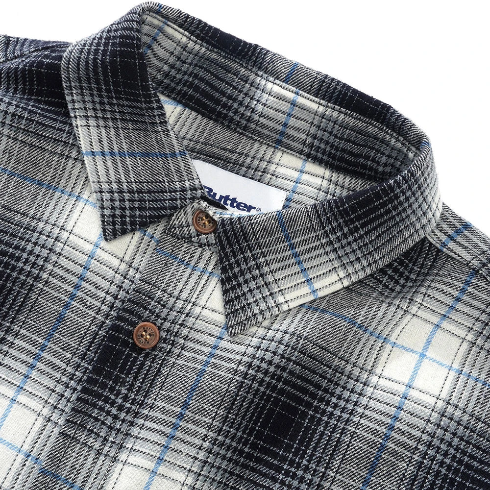 Butter Goods Appliance Plaid Shirt Navy/White 2 Butter Goods Appliance Plaid Shirt Navy/White - Image 2