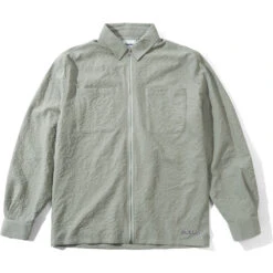 Butter Goods Carve Zip Shirt Seafoam