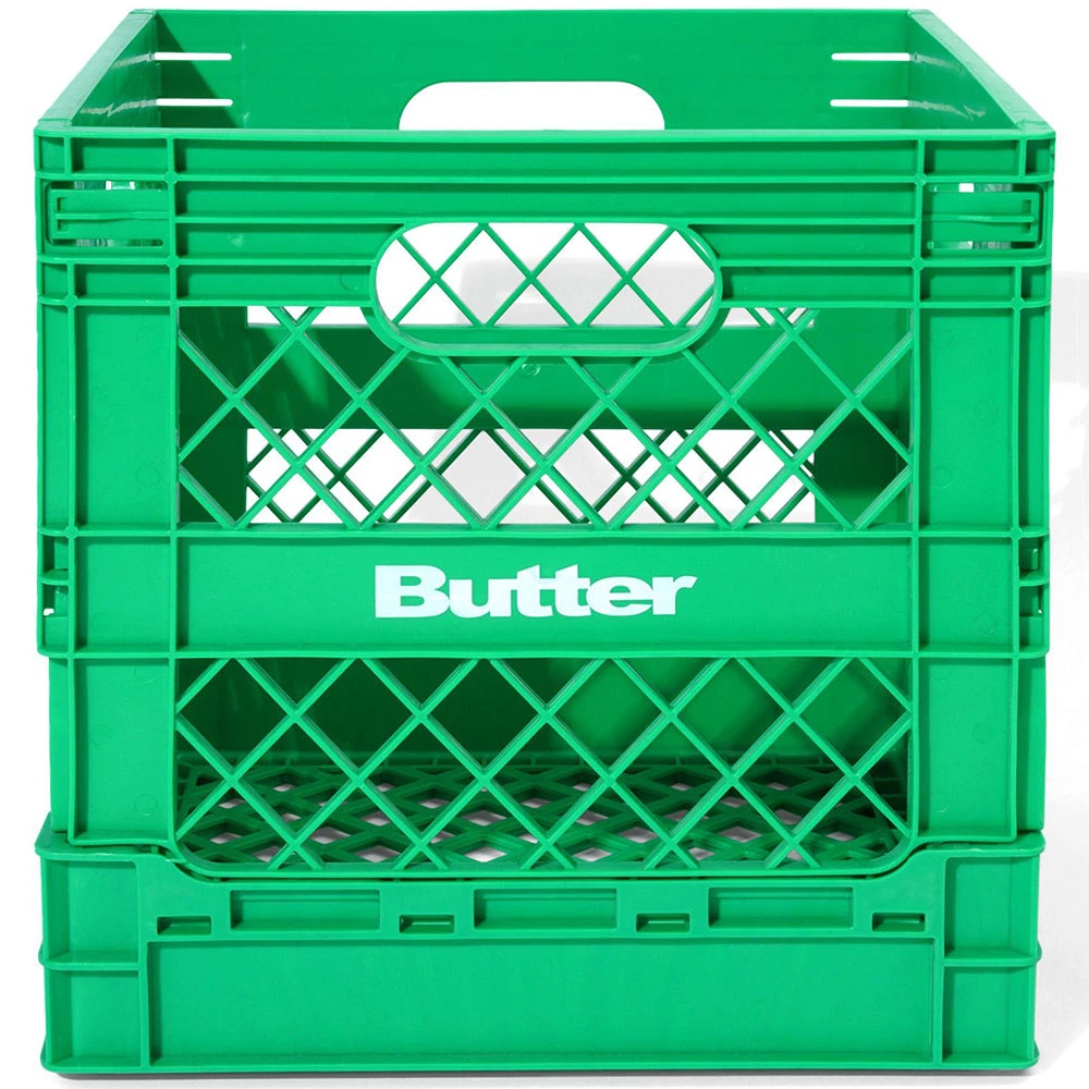 Butter Goods Collapsable Record Crate Green 1 Butter Goods Collapsable Record Crate Green