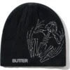 Butter Goods Fossil Skully Beanie Black