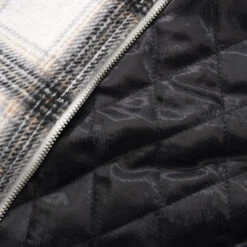 Butter Goods Plaid Flannel Insulated Overshirt White -Butter Goods Sales Store ButterGoodsPlaidFlannelInsulatedOvershirtWhitezip