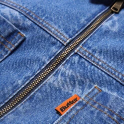 Butter Goods Screw Denim Jacket Washed Indigo -Butter Goods Sales Store ButterGoodsScrewDenimJacketWashedIndigozip