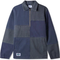 Butter Goods Washed Canvas Patchwork Jacket Washed Navy