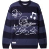 Butter Goods X The Smurfs Flute Stripe Knit Sweater Navy