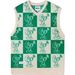Butter Goods X The Smurfs Harmony Knit Vest Grass/Cream