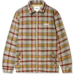 Butter Goods Heavy Plaid Jacket Burgundy/Blush/Gold