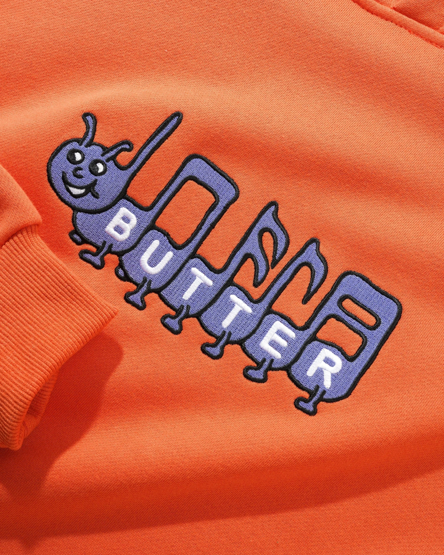 Caterpillar Embroidered Pullover, Washed Orange 2 Caterpillar Embroidered Pullover, Washed Orange - Image 2