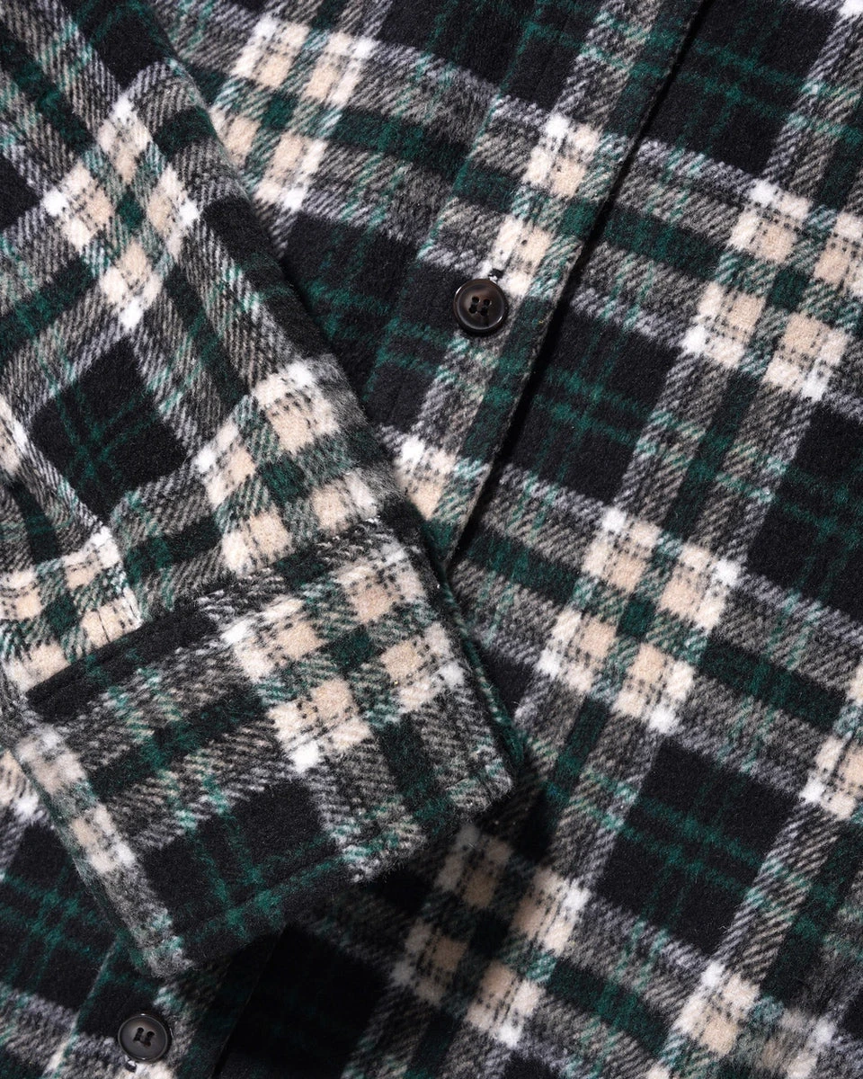 Caterpillar Flannel Shirt, Navy / Forest 3 Caterpillar Flannel Shirt, Navy / Forest - Image 3