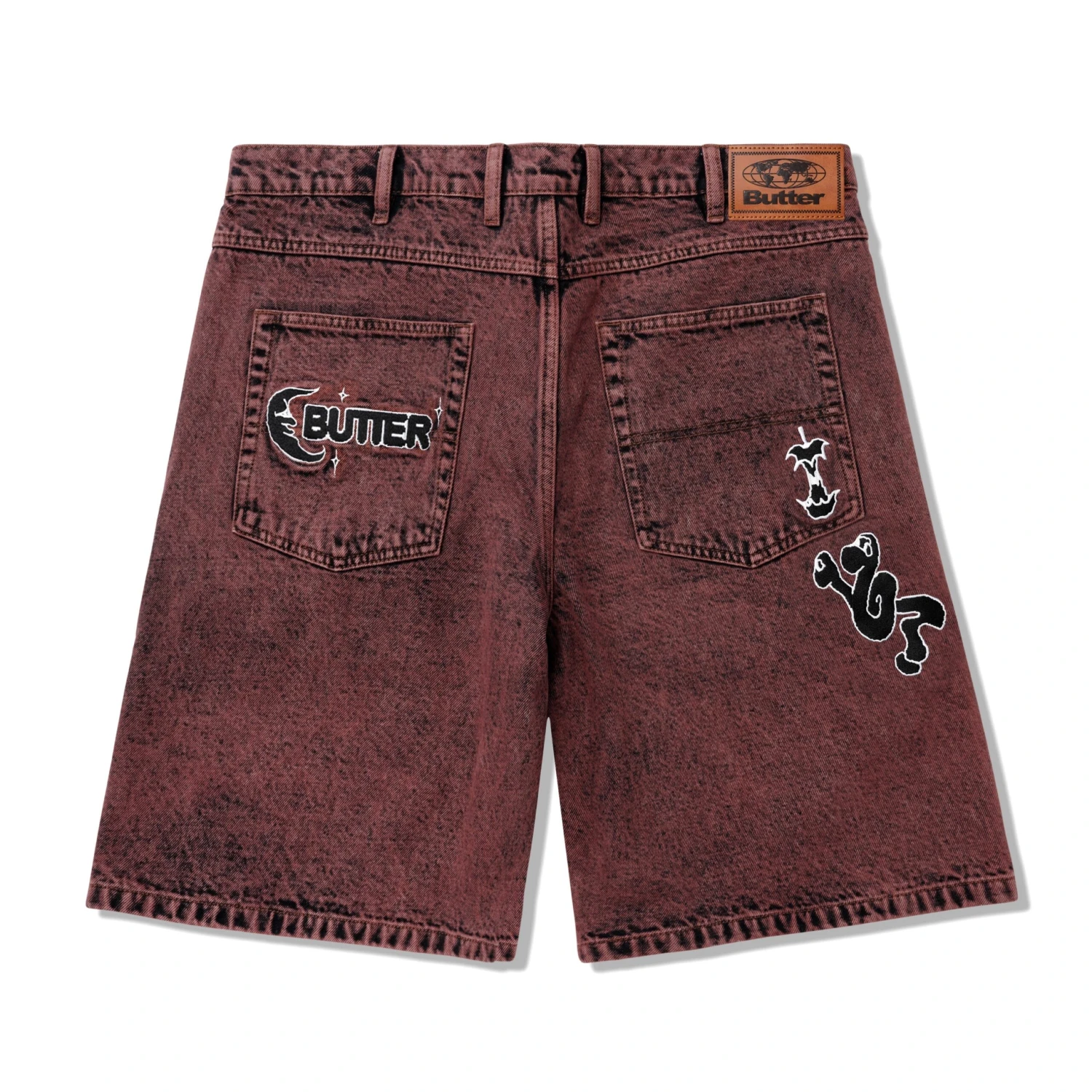 Critter Baggy Denim Shorts, Brick 2 Critter Baggy Denim Shorts, Brick - Image 2