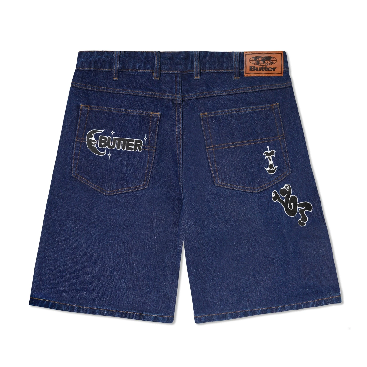 Critter Baggy Denim Shorts, Dark Indigo 2 Critter Baggy Denim Shorts, Dark Indigo - Image 2