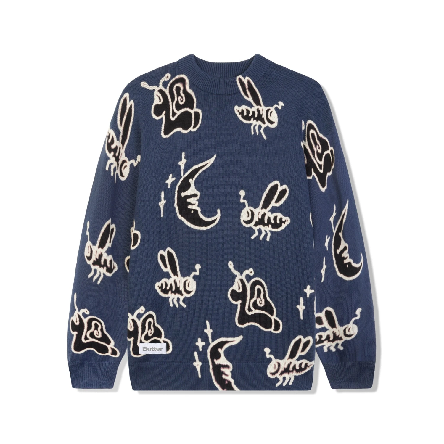 Critter Knitted Sweater, Slate 1 Critter Knitted Sweater, Slate