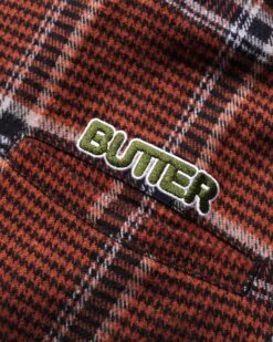 Dougie Plaid Overshirt, Rust / Black / White -Butter Goods Sales Store DougiePlaidOvershirt4