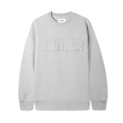 Fabric Applique Crewneck, Cement