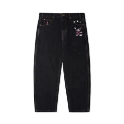 Fantasia Baggy Denim Jeans, Washed Black