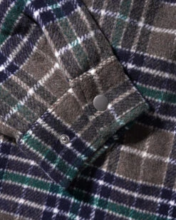 Grove Plaid Overshirt, Grey / Navy / Forest 6 Grove Plaid Overshirt, Grey / Navy / Forest -Butter Goods Sales Store GrovePlaidOvershirtGrey Navy Forest4
