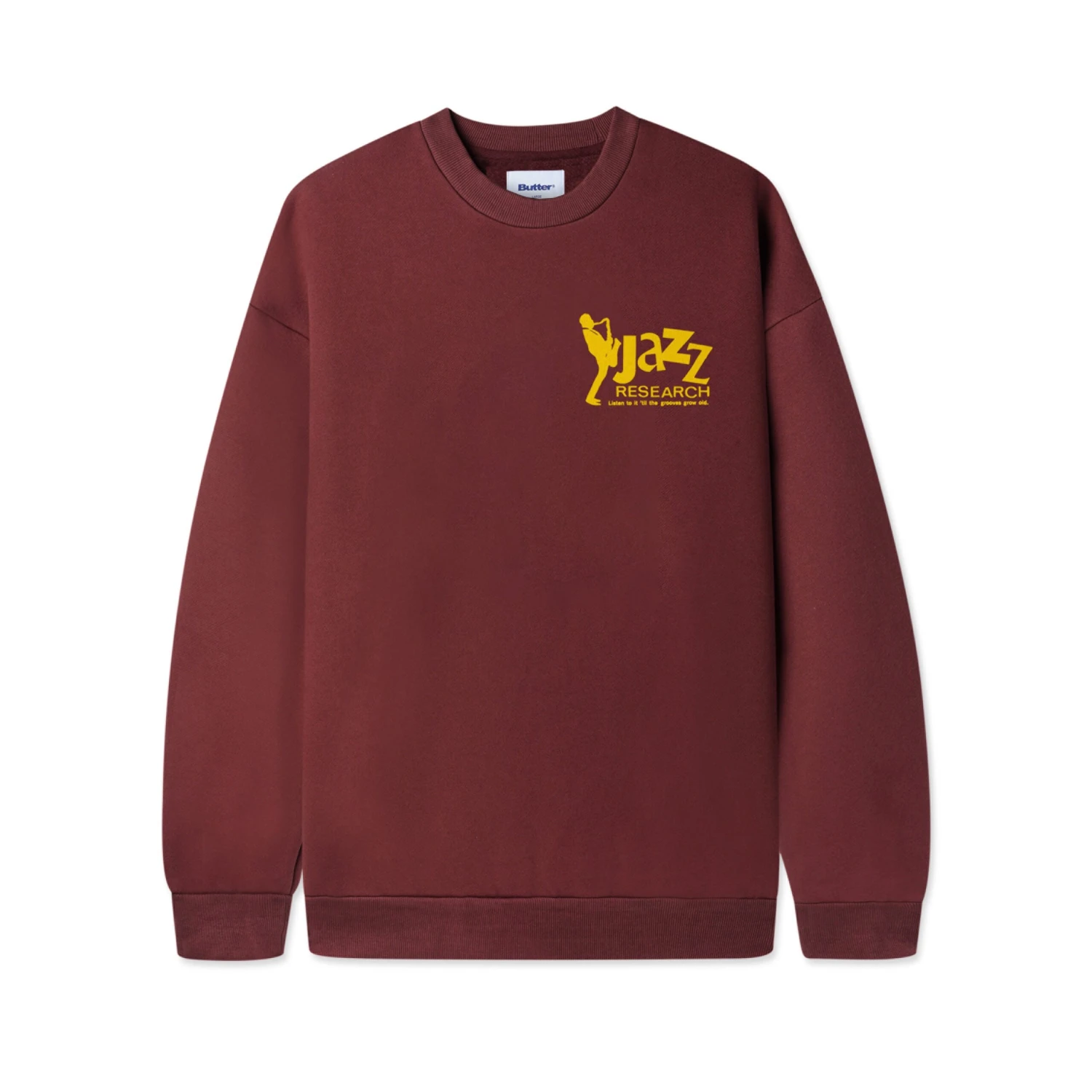 Jazz Research Crewneck, Sangria 1 Jazz Research Crewneck, Sangria