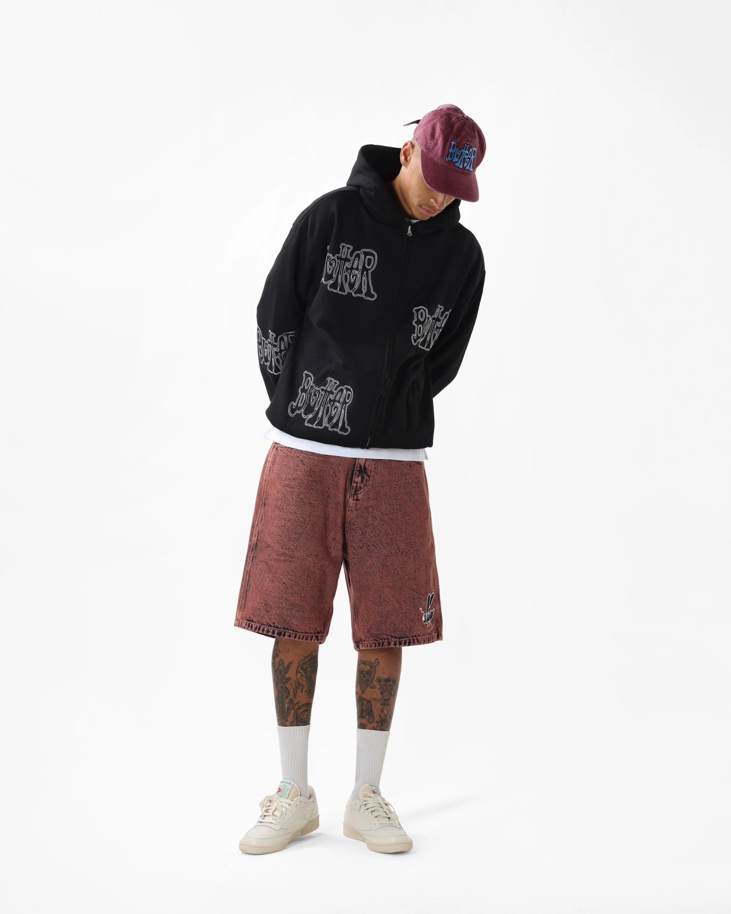 Critter Baggy Denim Shorts, Brick 3 Critter Baggy Denim Shorts, Brick - Image 3