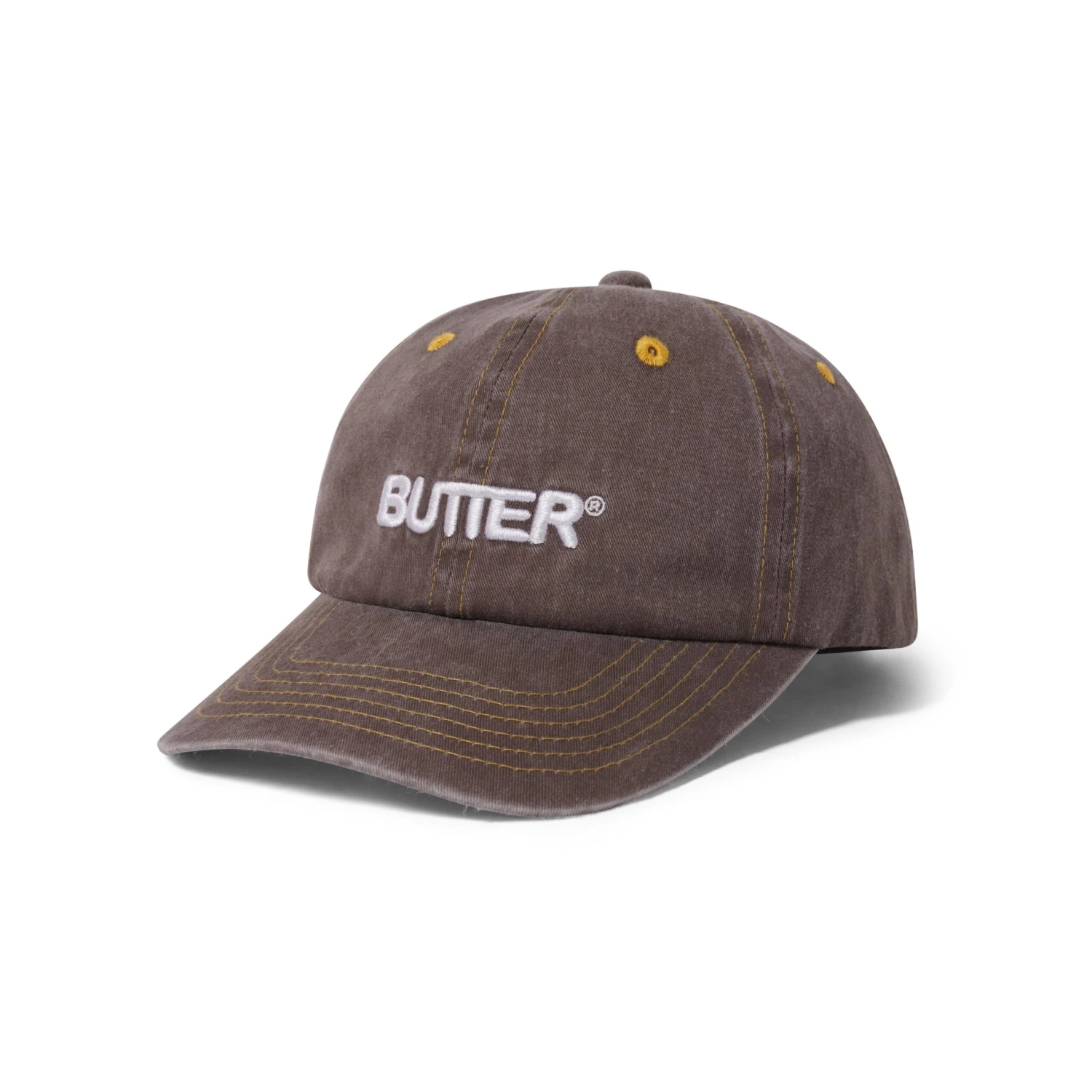 Rounded Logo 6 Panel Cap, Washed Oakwood 1 Rounded Logo 6 Panel Cap, Washed Oakwood
