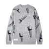 Screw Knit Sweater, Grey