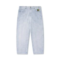 Scribble Denim Pants, Light Blue