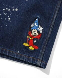 Sorcerer Baggy Denim Shorts, Dark Indigo Bleach Splatter -Butter Goods Sales Store SorcererBaggyDenimShortsDarkIndigoBleachSplatter4