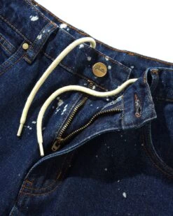 Sorcerer Baggy Denim Shorts, Dark Indigo Bleach Splatter -Butter Goods Sales Store SorcererBaggyDenimShortsDarkIndigoBleachSplatter52