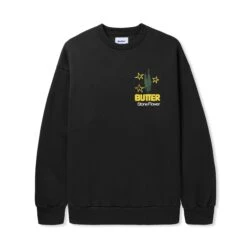 Stone Flower Crewneck, Black