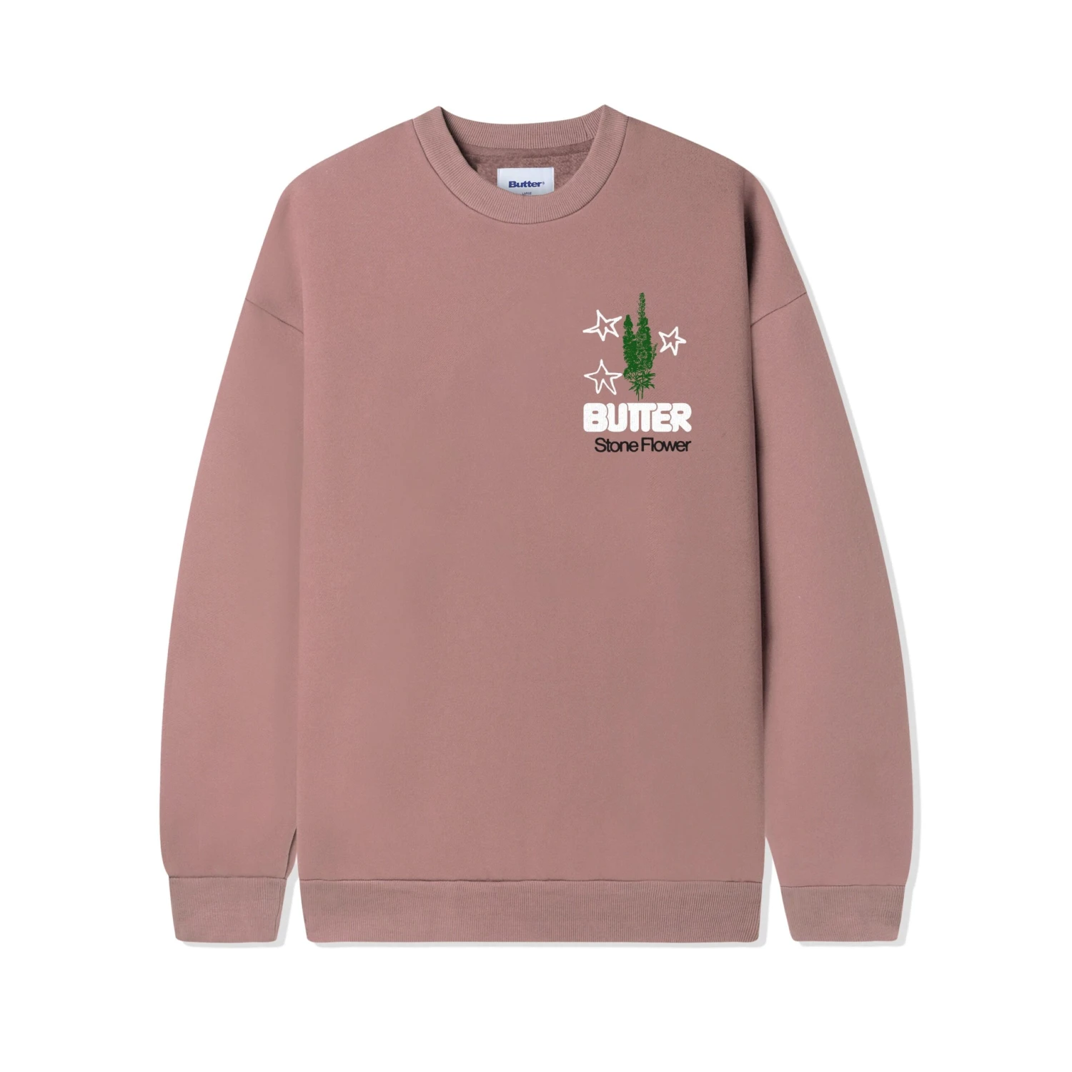 Stone Flower Crewneck, Dusty Rose 1 Stone Flower Crewneck, Dusty Rose