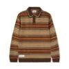Stripe Knitted Shirt, Oat / Brown / Orange