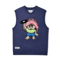 Troll Knit Vest, Navy