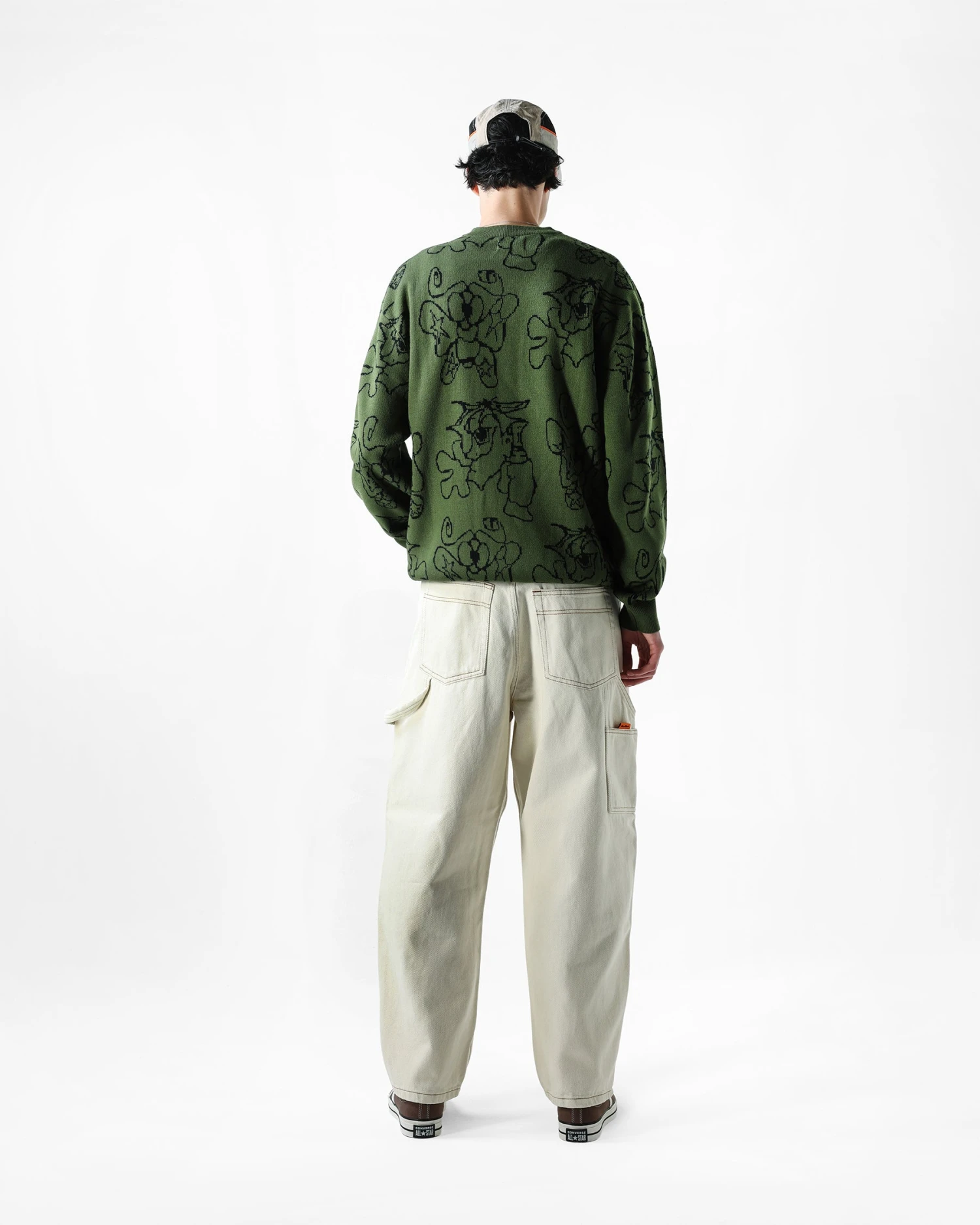 Spray Knit Sweater, Forest 5 Spray Knit Sweater, Forest - Image 5