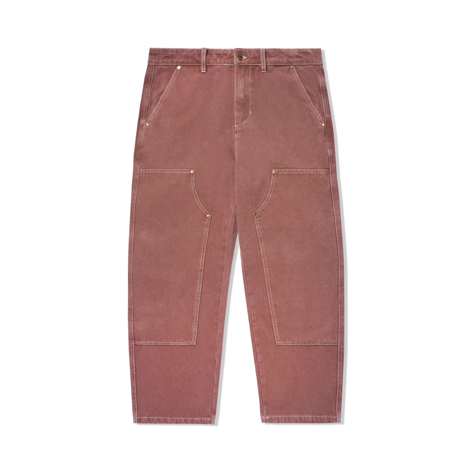 Washed Canvas Double Knee Pants, Brick 1 Washed Canvas Double Knee Pants, Brick
