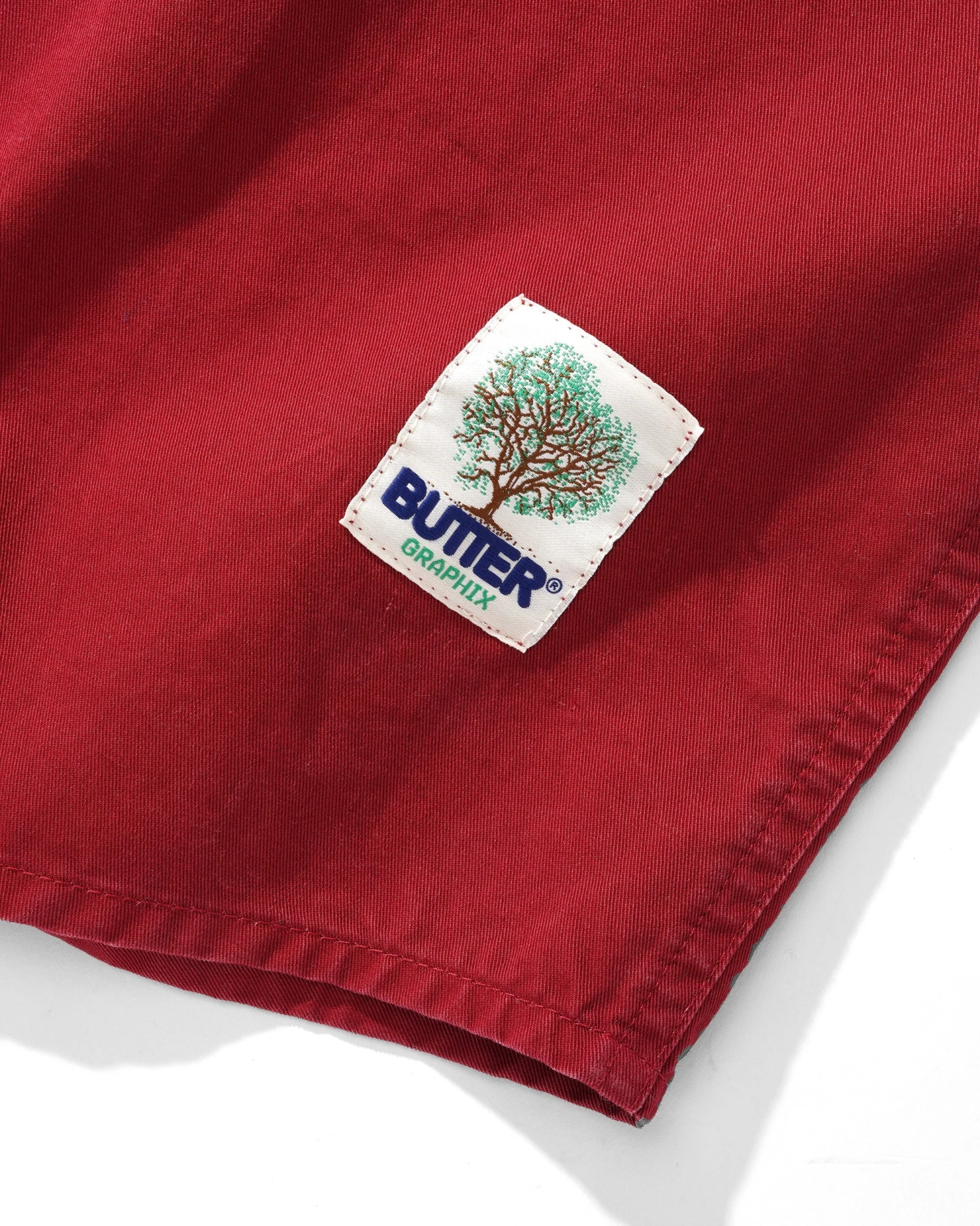 Washed Pocket L/S Shirt, Burnt Red 2 Washed Pocket L/S Shirt, Burnt Red - Image 2