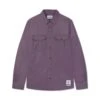 Washed Pocket L/S Shirt, Eggplant