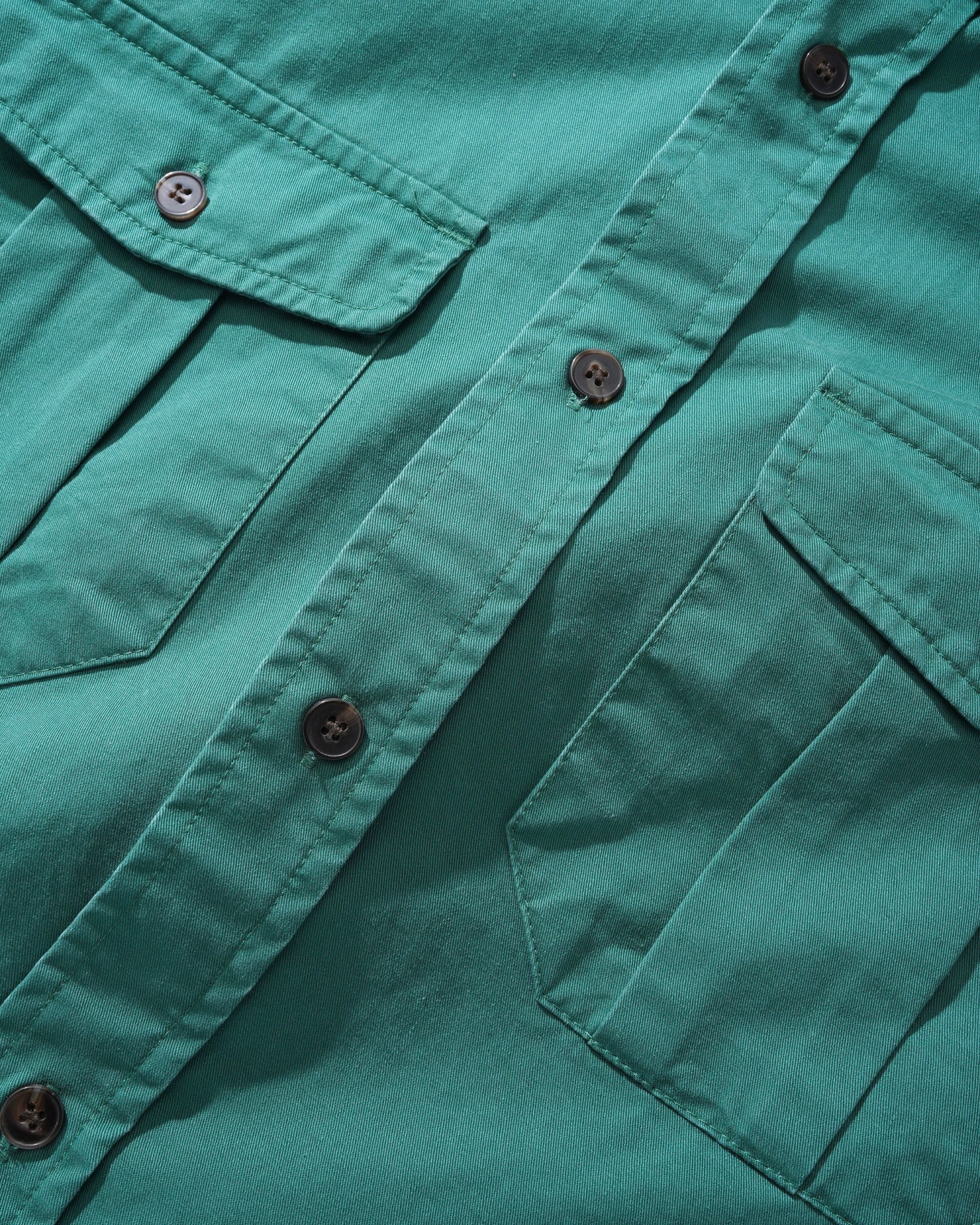 Washed Pocket L/S Shirt, Fern 3 Washed Pocket L/S Shirt, Fern - Image 3