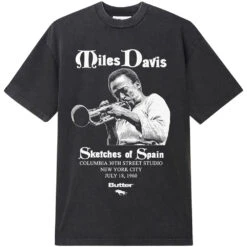 Butter Goods X Miles Davis Sketches Of Spain Tee Washed Black