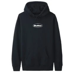 Butter Goods Badge Puff Logo Pullover Hood - Black