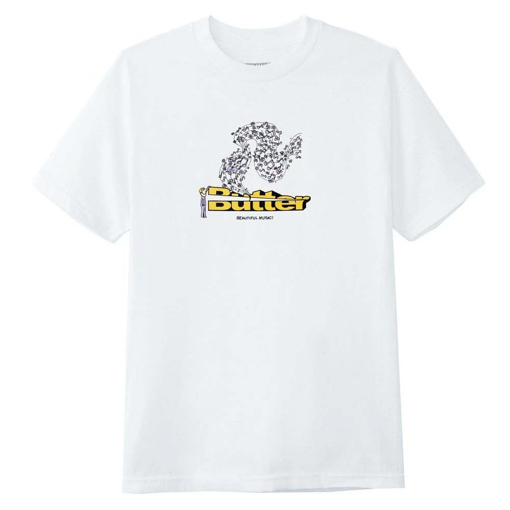 Butter Goods Beautiful Music T-Shirt - White 1 Butter Goods Beautiful Music T-Shirt - White