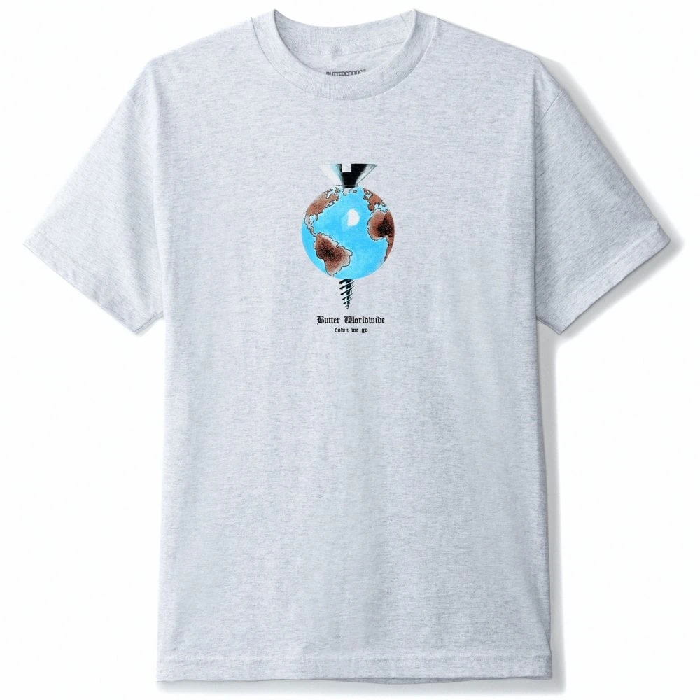 Butter Goods Down We Go T-Shirt - Ash Grey 1 Butter Goods Down We Go T-Shirt - Ash Grey
