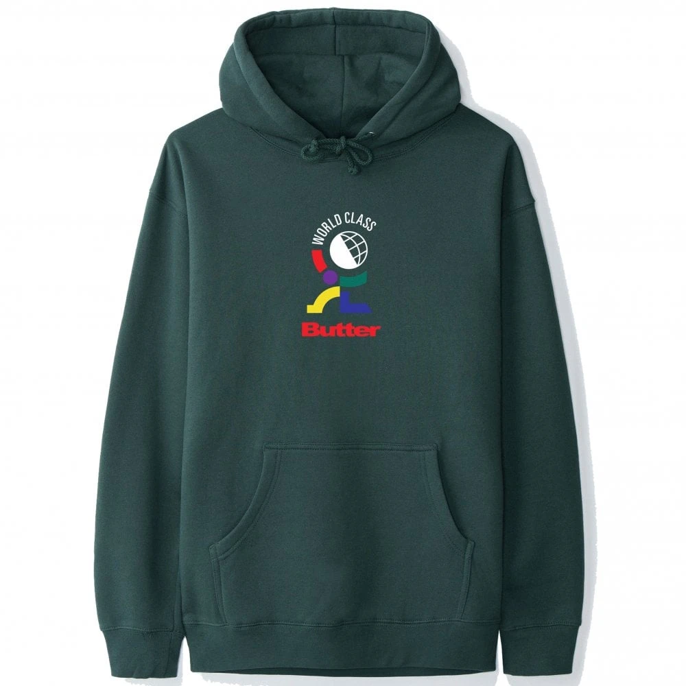 Butter Goods World Class Hoodie - Forest Green 1 Butter Goods World Class Hoodie - Forest Green